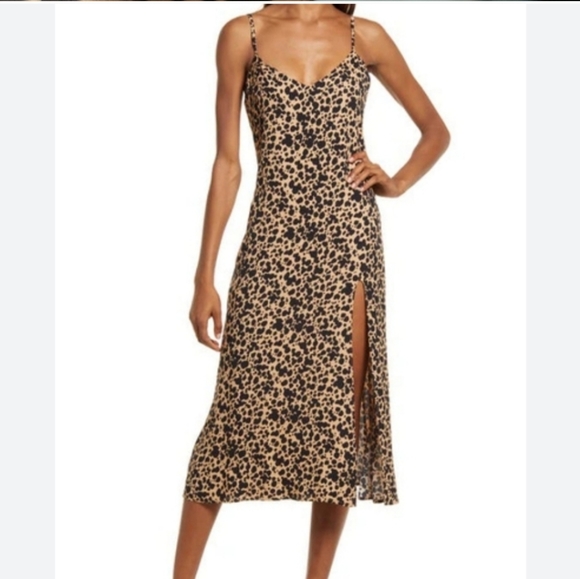 Reformation Dresses & Skirts - REFORMATION Crimini Slip Dress in Leopard animal print size 2